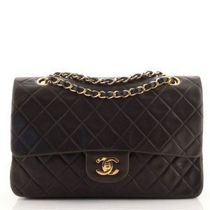 Chanel Vintage Classic Double Flap Bag Quilted
Lambkin Medium Black